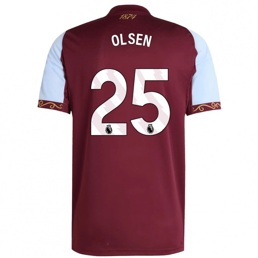 Danxen Criança Camisola Robin Olsen #25 Borgonha Azul Celeste Principal 2025/26 Camisa