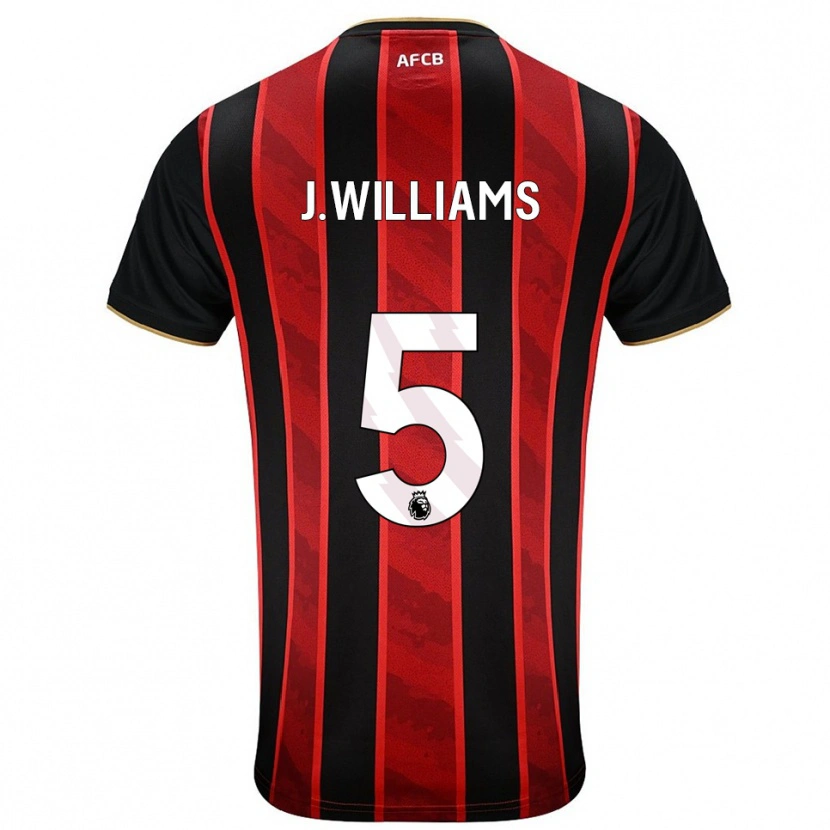 Danxen Criança Camisola Jay Williams #5 Vermelho Preto Principal 2025/26 Camisa
