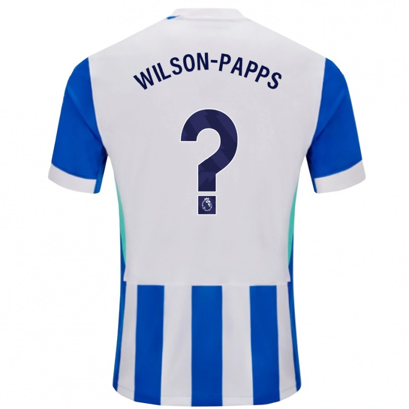 Danxen Criança Camisola Charlie Wilson-Papps #0 Azul Branco Principal 2025/26 Camisa