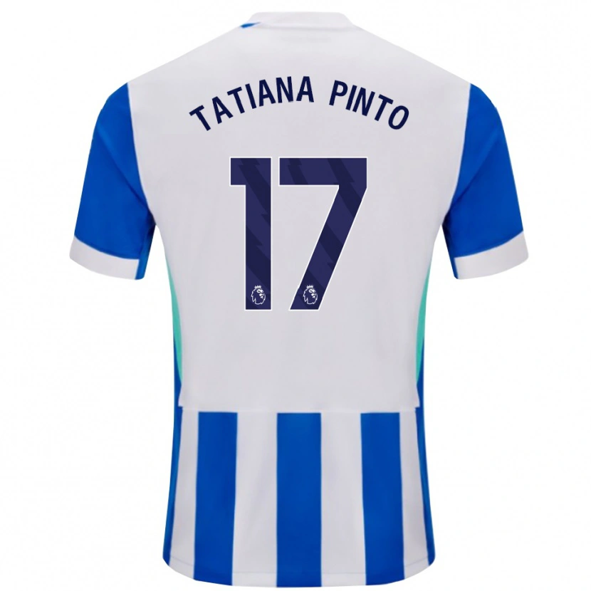 Danxen Criança Camisola Tatiana Vanessa Ferreira Pinto #17 Azul Branco Principal 2025/26 Camisa