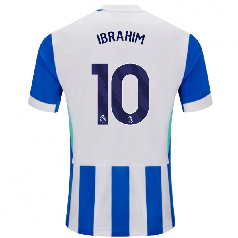 Danxen Criança Camisola Younes Ibrahim #10 Azul Branco Principal 2025/26 Camisa