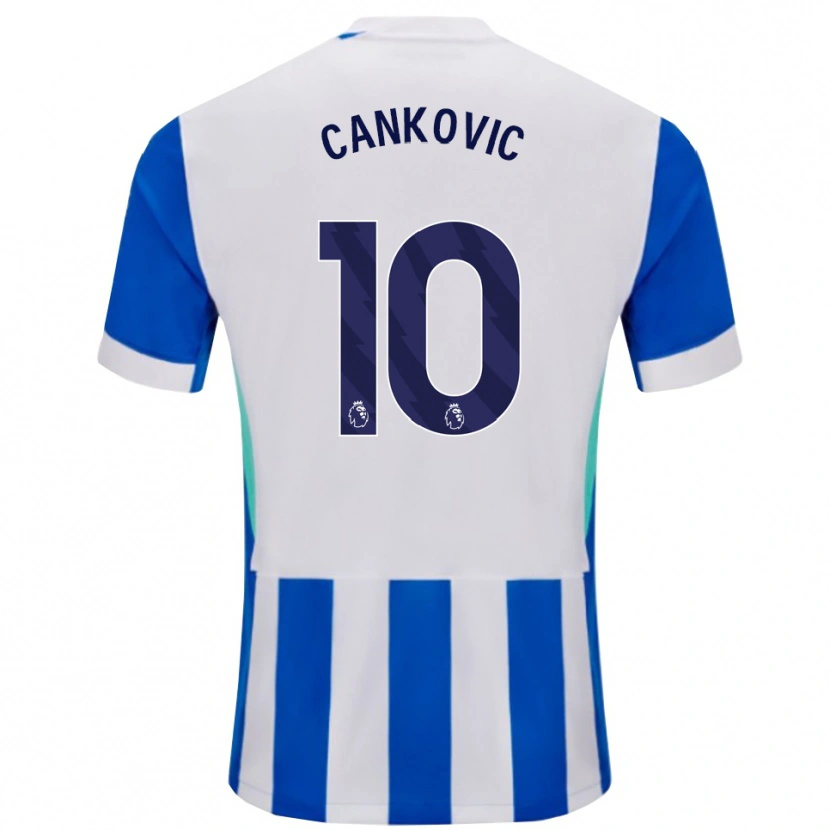 Danxen Criança Camisola Jelena Čanković #10 Azul Branco Principal 2025/26 Camisa