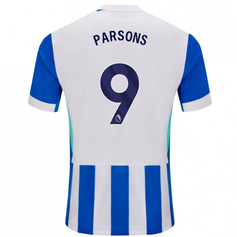 Danxen Criança Camisola Jacob Parsons #9 Azul Branco Principal 2025/26 Camisa