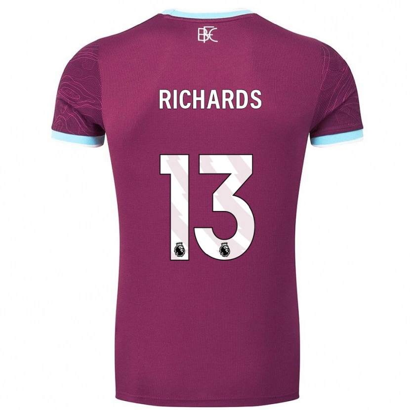 Danxen Criança Camisola Jade Richards #13 Borgonha Azul Celeste Principal 2025/26 Camisa