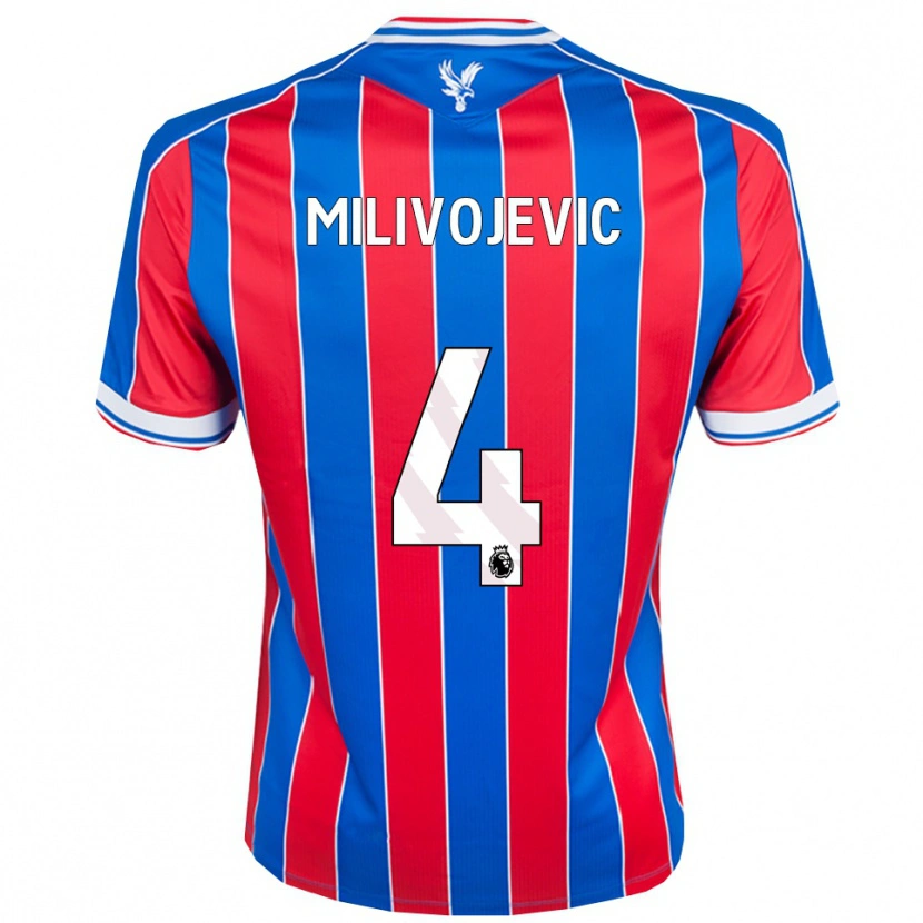 Danxen Criança Camisola Luka Milivojevic #4 Azul Vermelho Branco Principal 2025/26 Camisa