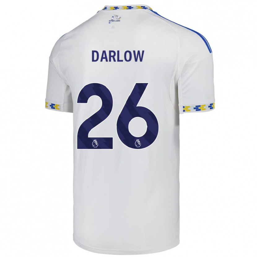 Danxen Criança Camisola Karl Darlow #26 Branco Azul Principal 2025/26 Camisa