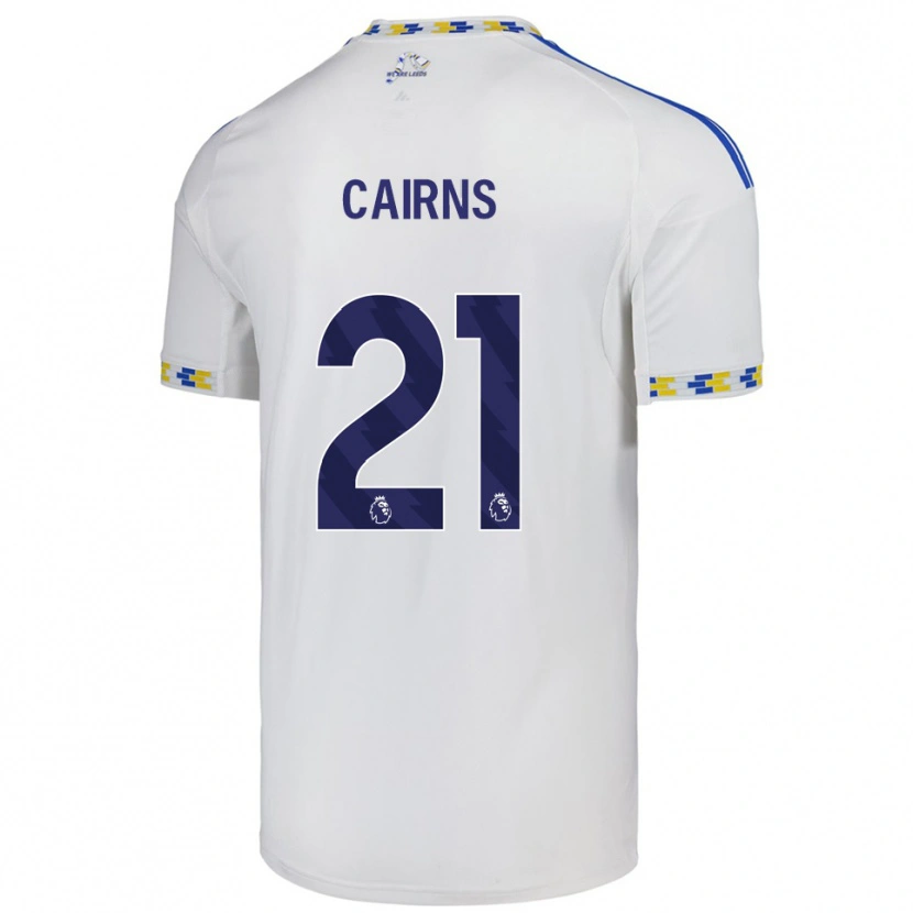 Danxen Criança Camisola Alex Cairns #21 Branco Azul Principal 2025/26 Camisa