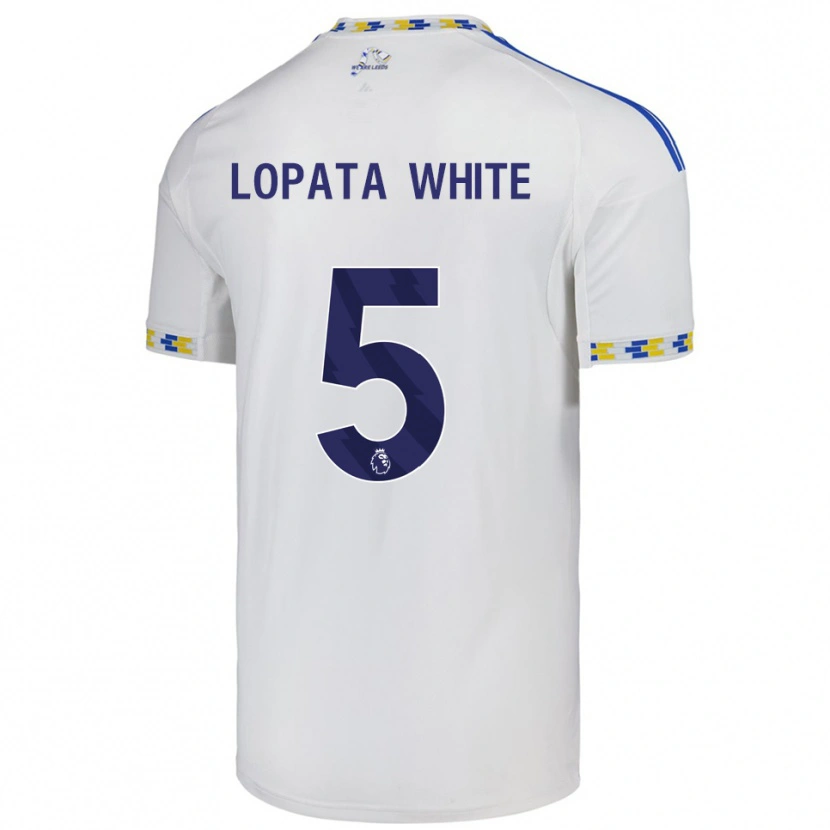 Danxen Criança Camisola Reuben Lopata-White #5 Branco Azul Principal 2025/26 Camisa