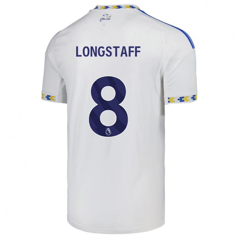 Danxen Criança Camisola Sean Longstaff #8 Branco Azul Principal 2025/26 Camisa