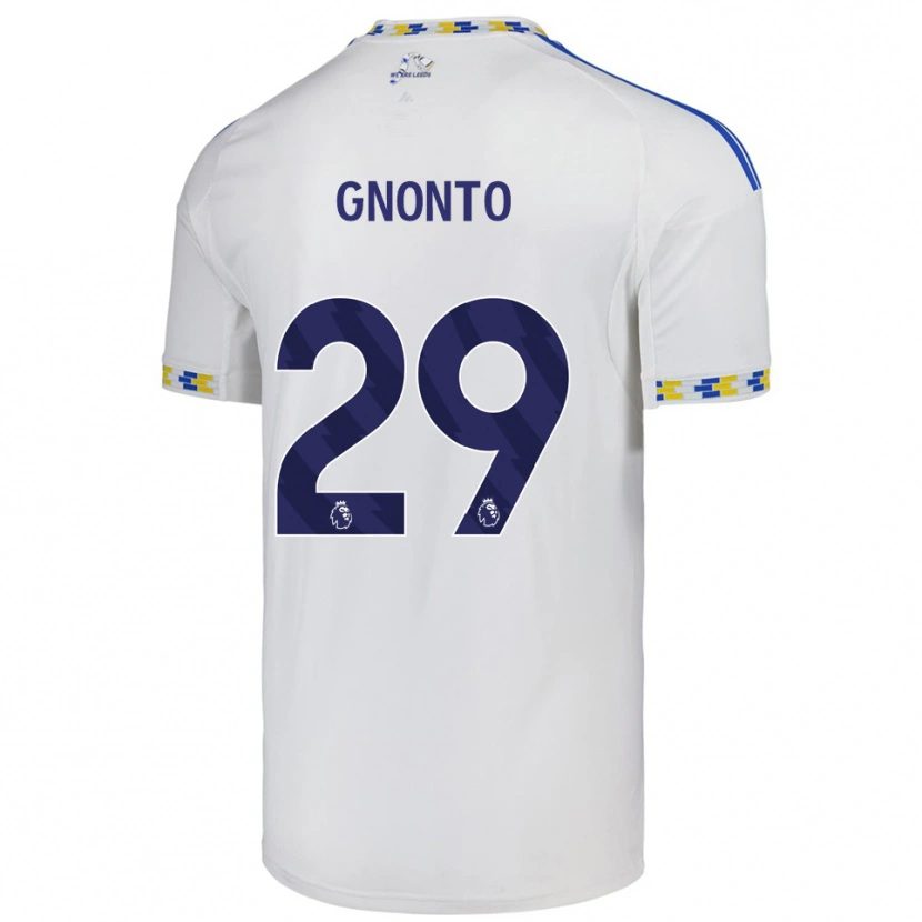 Danxen Criança Camisola Wilfried Gnonto #29 Branco Azul Principal 2025/26 Camisa