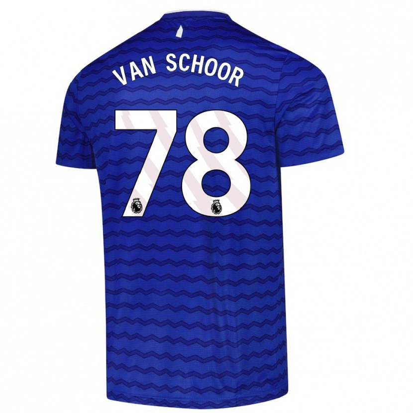 Danxen Criança Camisola Joshua Van Schoor #78 Azul Marinho Principal 2025/26 Camisa