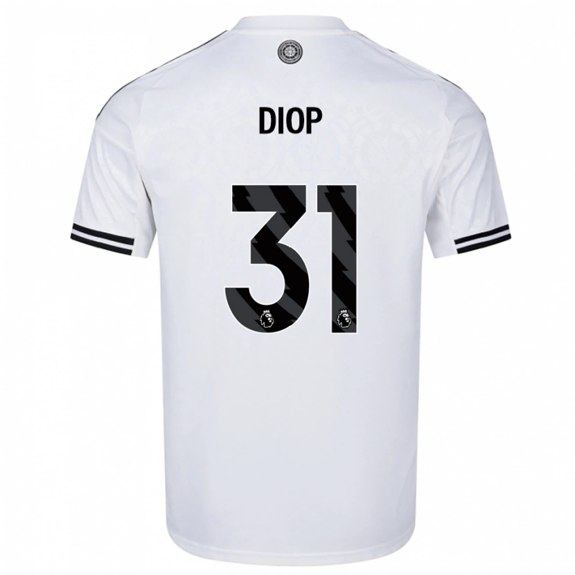 Danxen Criança Camisola Issa Diop #31 Branco Preto Principal 2025/26 Camisa