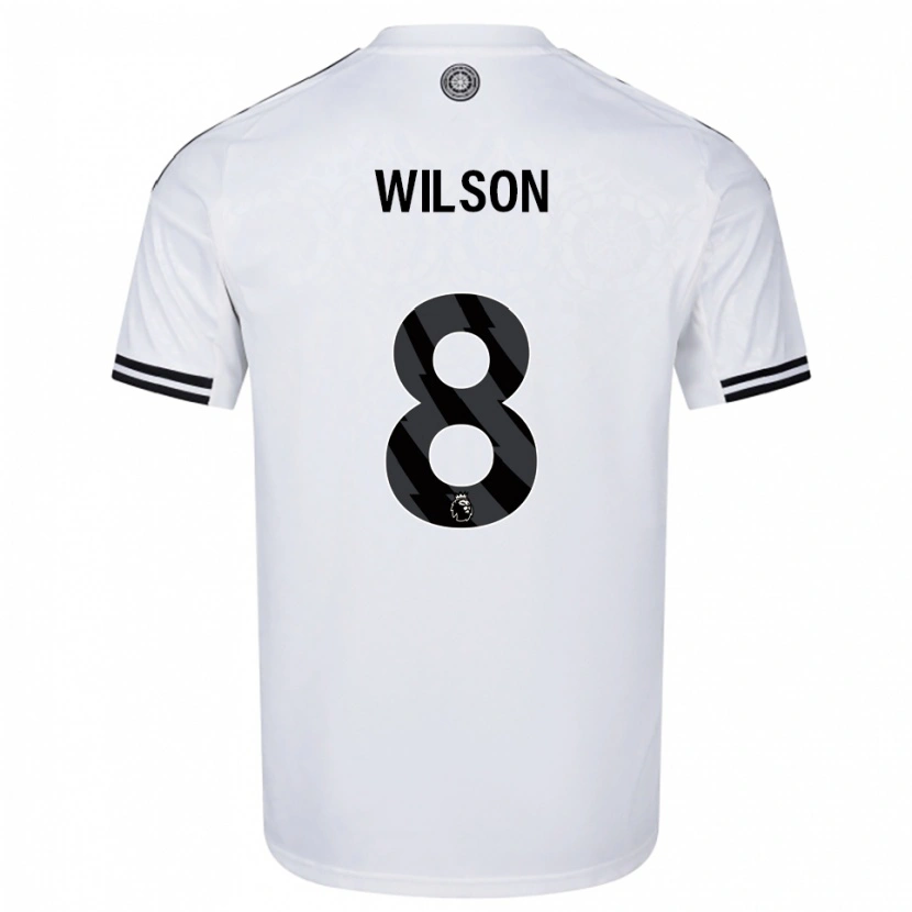 Danxen Criança Camisola Harry Wilson #8 Branco Preto Principal 2025/26 Camisa