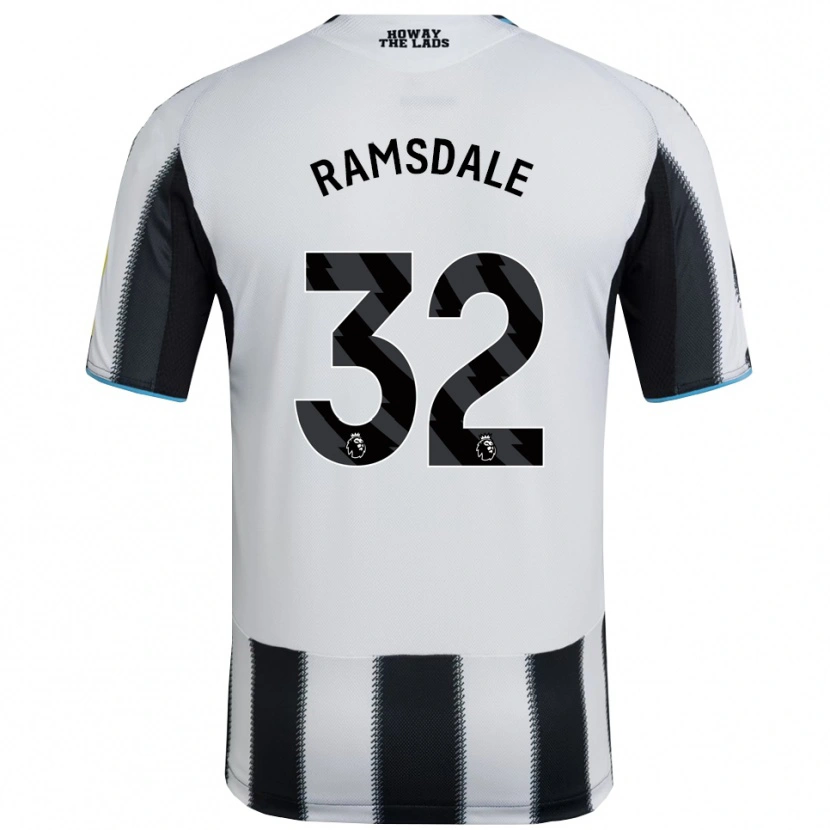 Danxen Criança Camisola Aaron Ramsdale #32 Preto Branco Principal 2025/26 Camisa