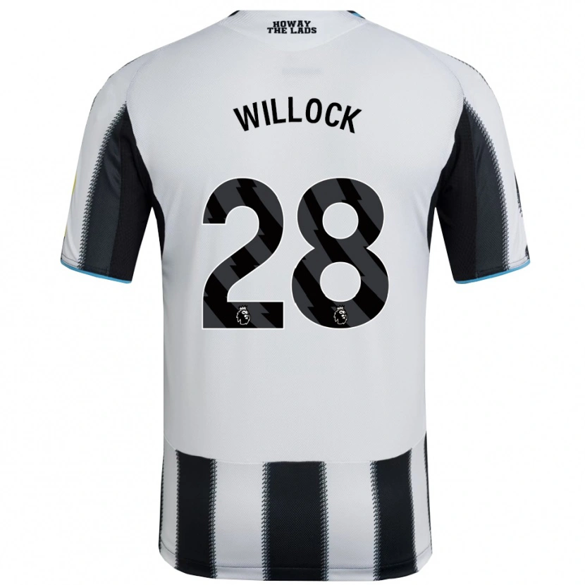 Danxen Criança Camisola Joe Willock #28 Preto Branco Principal 2025/26 Camisa