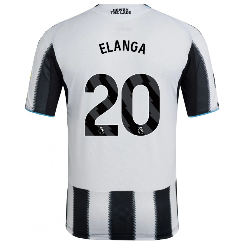 Danxen Criança Camisola Anthony Elanga #20 Preto Branco Principal 2025/26 Camisa