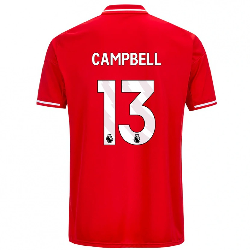 Danxen Criança Camisola Luke Campbell #13 Vermelho Branco Principal 2025/26 Camisa