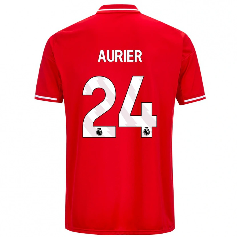 Danxen Criança Camisola Serge Aurier #24 Vermelho Branco Principal 2025/26 Camisa