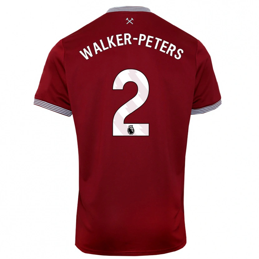 Danxen Criança Camisola Kyle Walker-Peters #2 Borgonha Branco Principal 2025/26 Camisa