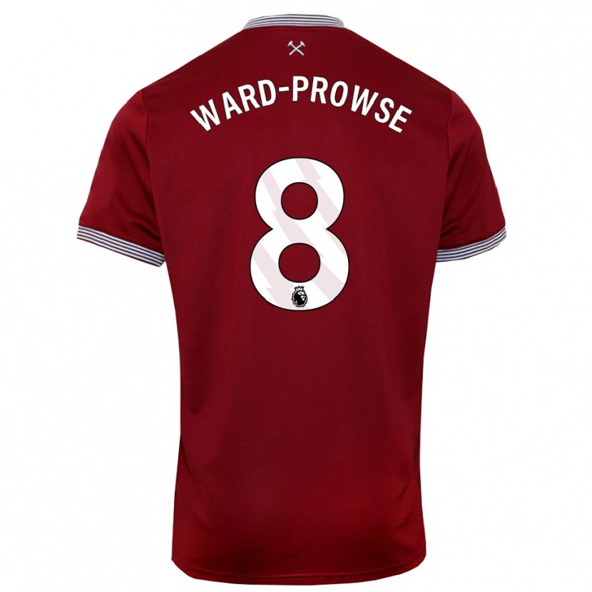 Danxen Criança Camisola James Ward-Prowse #8 Borgonha Branco Principal 2025/26 Camisa