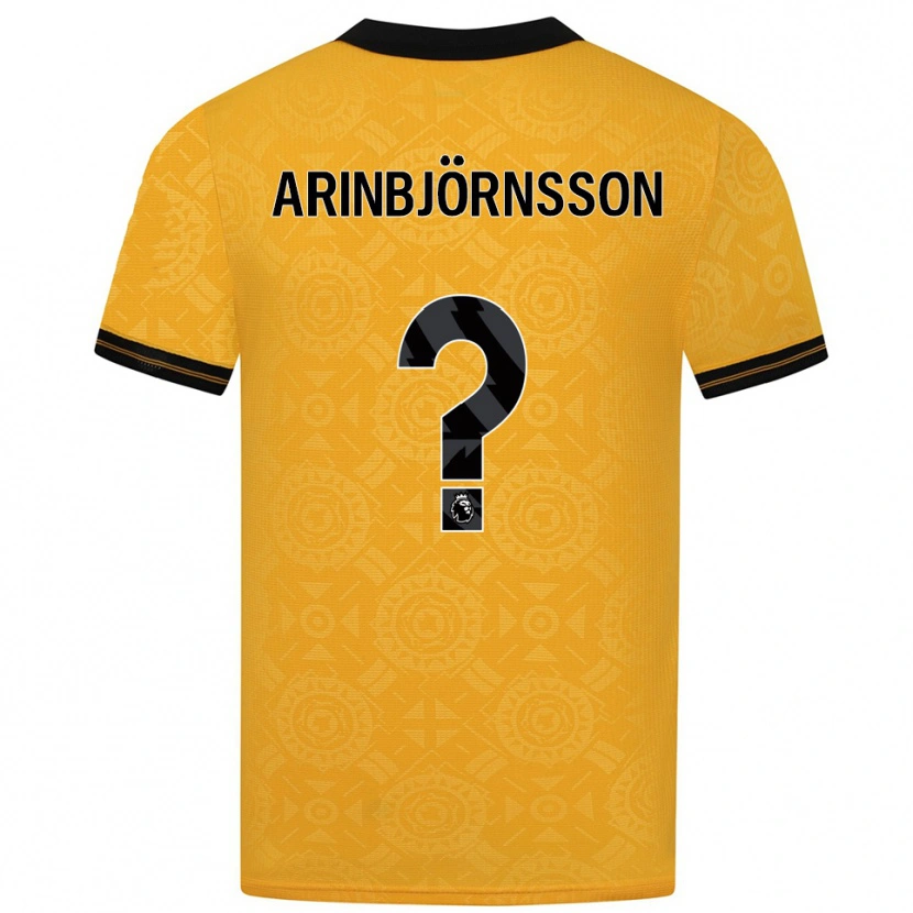 Danxen Criança Camisola Pálmi Rafn Arinbjörnsson #0 Amarelo Preto Principal 2025/26 Camisa