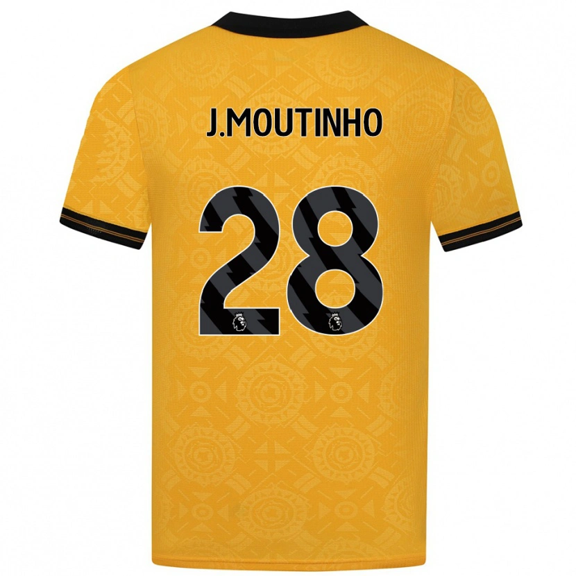 Danxen Criança Camisola Joao Moutinho #28 Amarelo Preto Principal 2025/26 Camisa