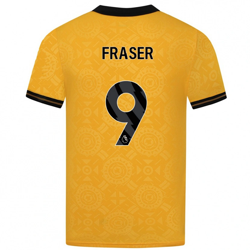 Danxen Criança Camisola Nathan Fraser #9 Amarelo Preto Principal 2025/26 Camisa