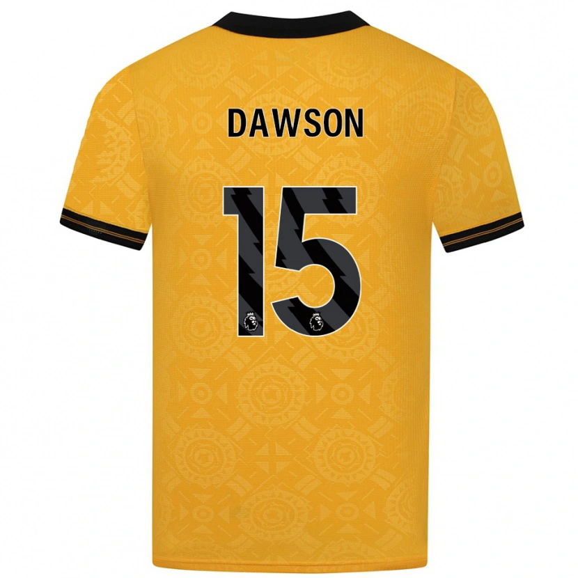 Danxen Criança Camisola Craig Dawson #15 Amarelo Preto Principal 2025/26 Camisa