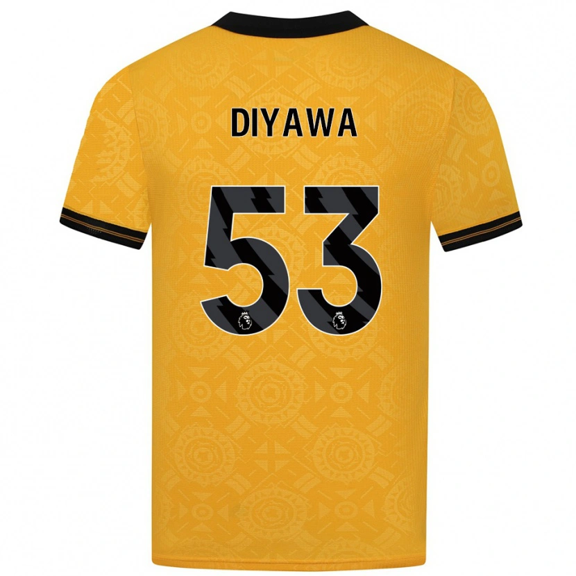 Danxen Criança Camisola Aaron Keto Diyawa #53 Amarelo Preto Principal 2025/26 Camisa