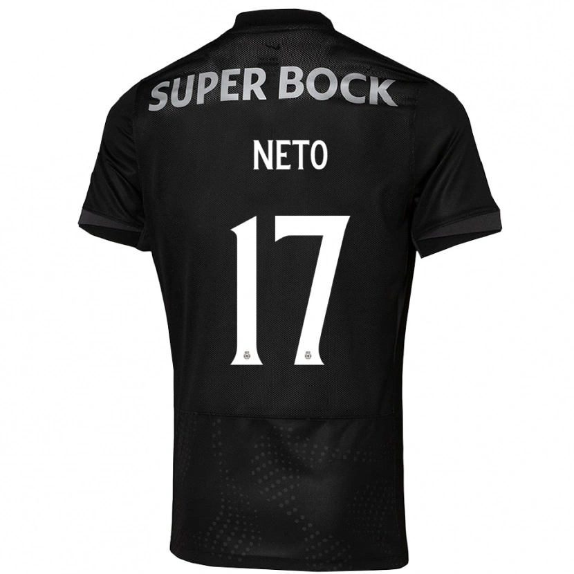 Danxen Criança Camisola Cláudia Neto #17 Preto Branco Alternativa 2025/26 Camisa