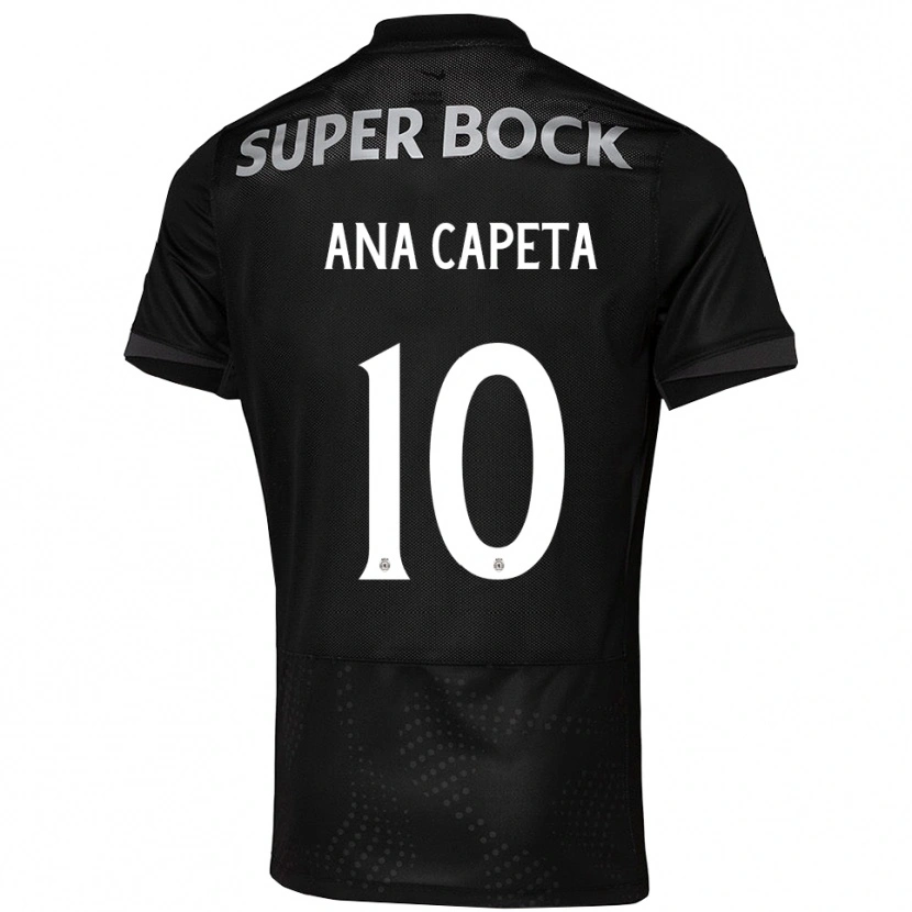 Danxen Criança Camisola Ana Capeta #10 Preto Branco Alternativa 2025/26 Camisa