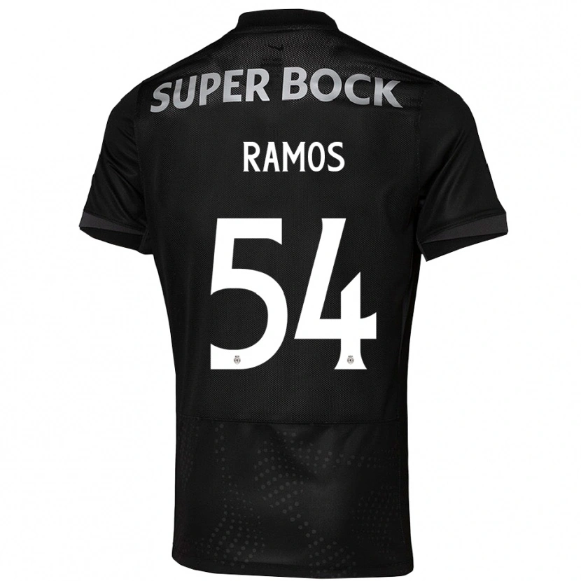 Danxen Criança Camisola Bruno Ramos #54 Preto Branco Alternativa 2025/26 Camisa