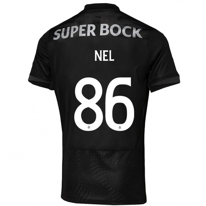 Danxen Criança Camisola Rafael Nel #86 Preto Branco Alternativa 2025/26 Camisa