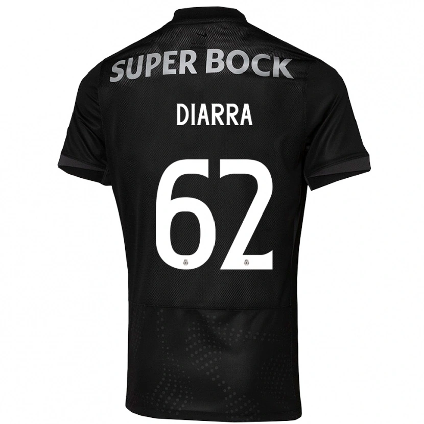 Danxen Criança Camisola Ibrahim Diarra #62 Preto Branco Alternativa 2025/26 Camisa