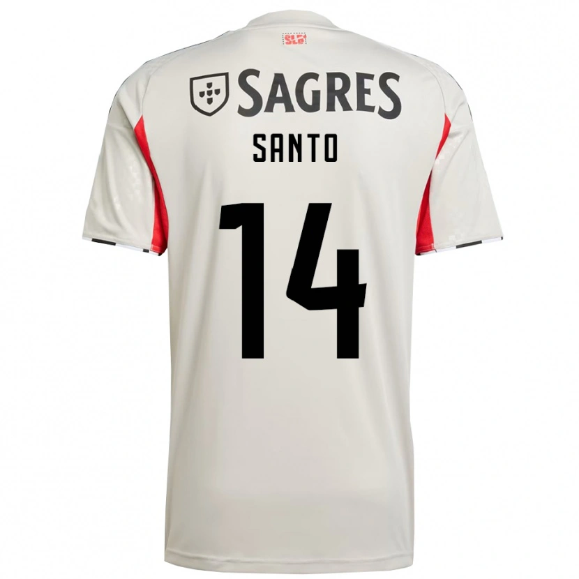 Danxen Criança Camisola Sandro Santo #14 Branco Sujo Vermelho Alternativa 2025/26 Camisa