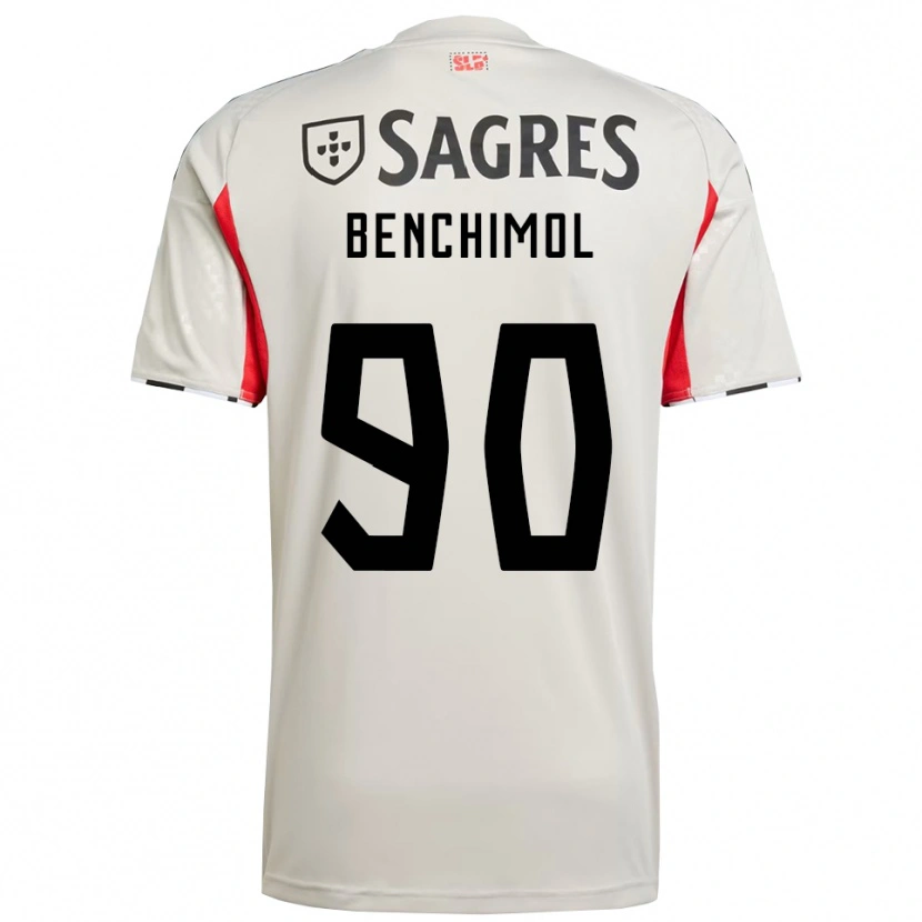 Danxen Criança Camisola Benchimol #90 Branco Sujo Vermelho Alternativa 2025/26 Camisa