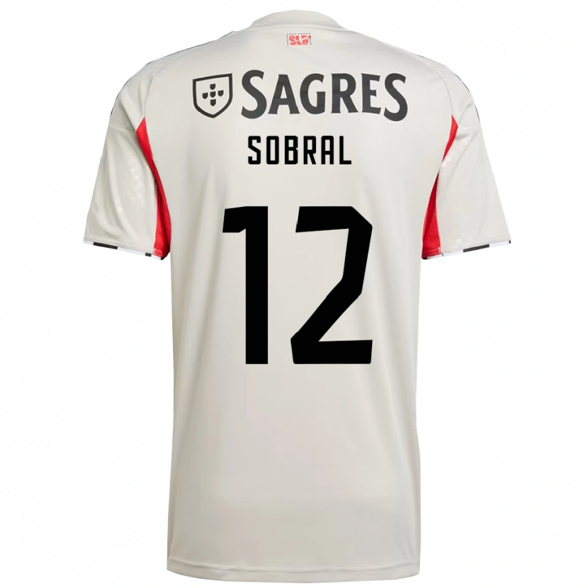 Danxen Criança Camisola Gonçalo Sobral #12 Branco Sujo Vermelho Alternativa 2025/26 Camisa