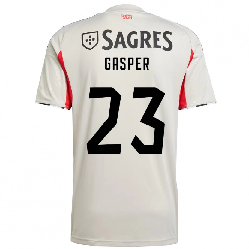 Danxen Criança Camisola Anna Gasper #23 Branco Sujo Vermelho Alternativa 2025/26 Camisa