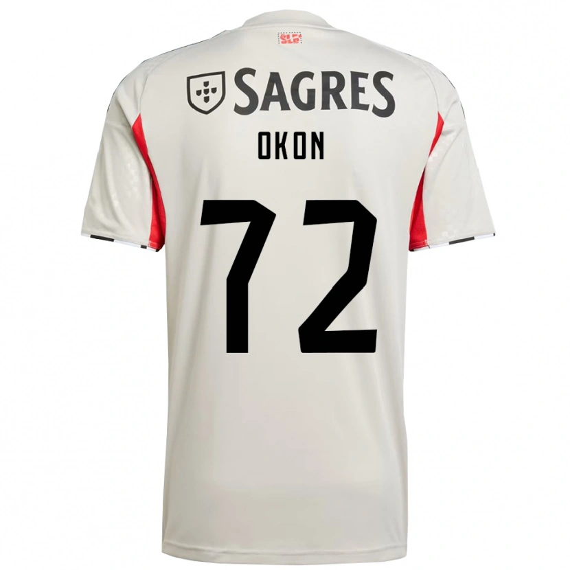 Danxen Criança Camisola Paul Okon #72 Branco Sujo Vermelho Alternativa 2025/26 Camisa