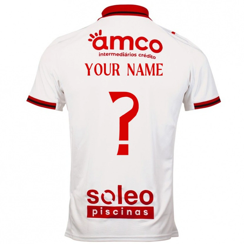 Danxen Criança Camisola Seu Nome #0 Branco Vermelho Alternativa 2025/26 Camisa
