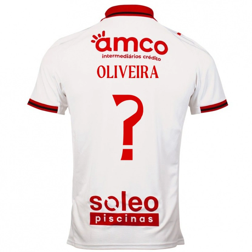 Danxen Criança Camisola Leandro Oliveira #0 Branco Vermelho Alternativa 2025/26 Camisa