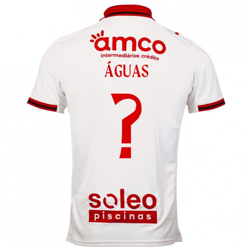 Danxen Criança Camisola Diogo Águas #0 Branco Vermelho Alternativa 2025/26 Camisa