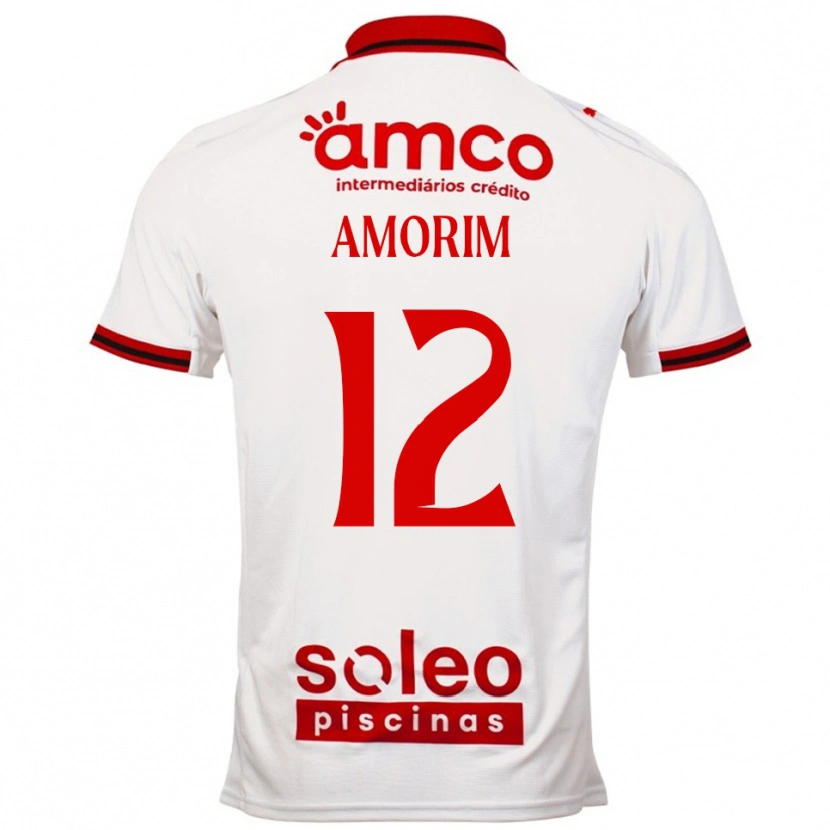 Danxen Criança Camisola Renato Amorim #12 Branco Vermelho Alternativa 2025/26 Camisa