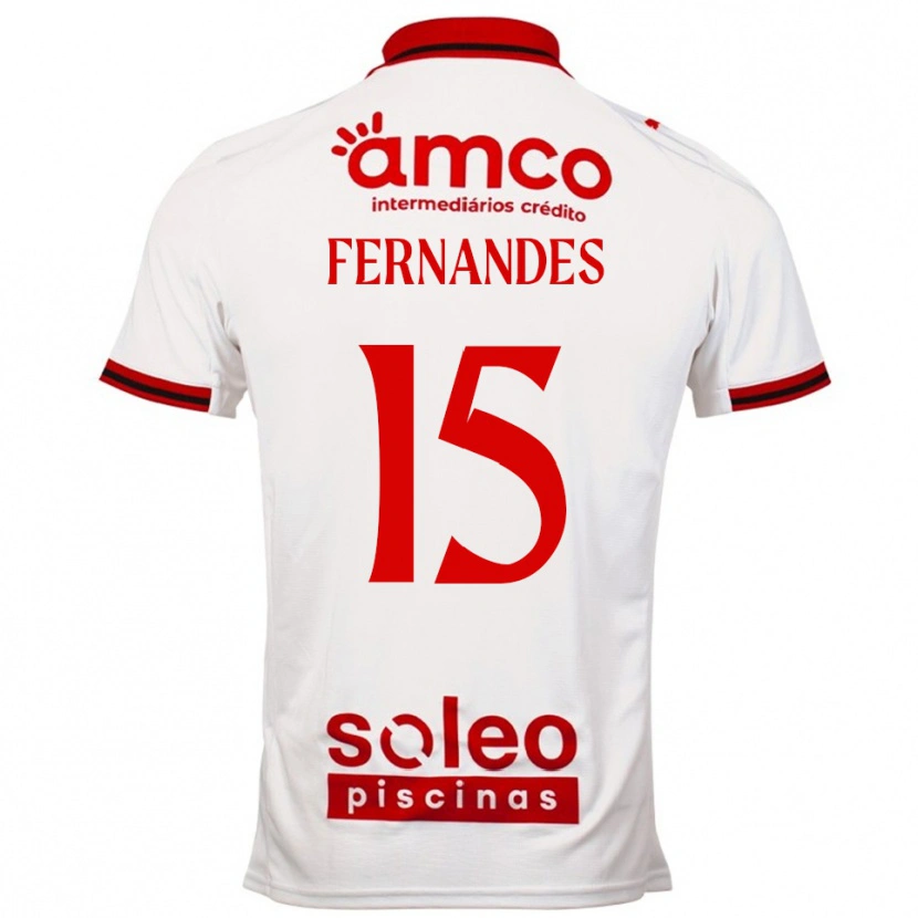 Danxen Criança Camisola Valdir Fernandes #15 Branco Vermelho Alternativa 2025/26 Camisa