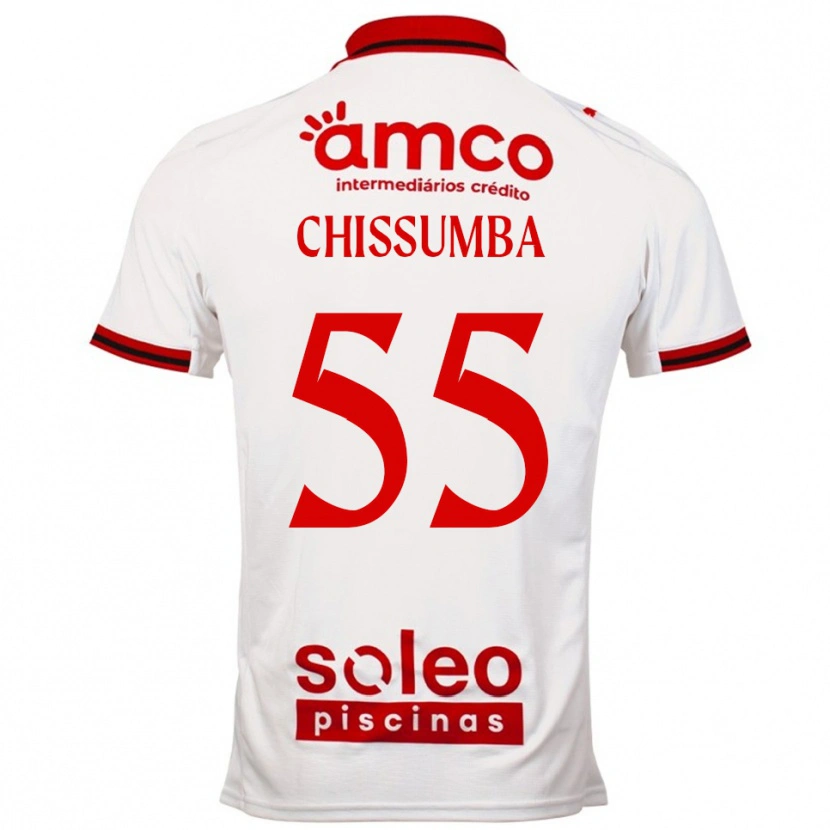 Danxen Criança Camisola Chissumba #55 Branco Vermelho Alternativa 2025/26 Camisa
