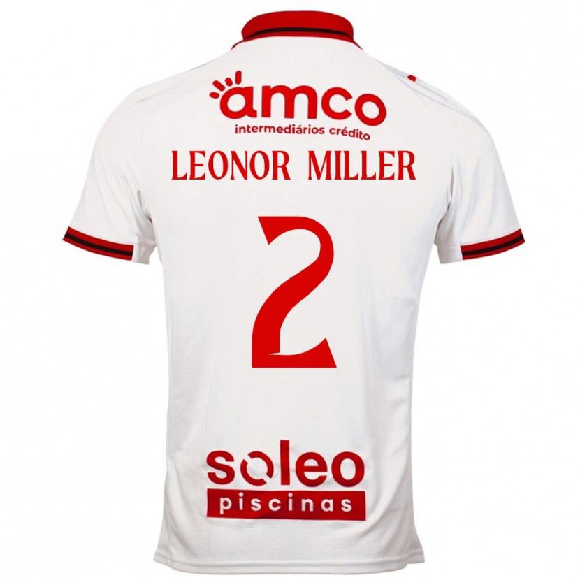 Danxen Criança Camisola Maria Leonor Miller #2 Branco Vermelho Alternativa 2025/26 Camisa