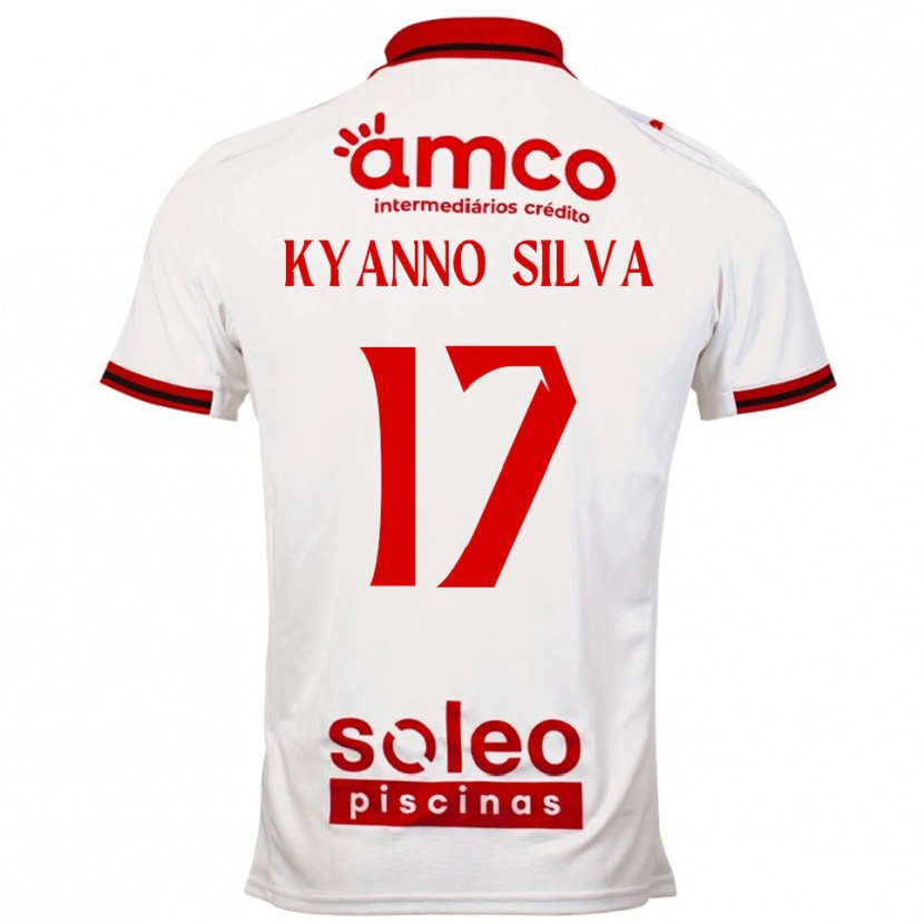 Danxen Criança Camisola Kyanno Silva #17 Branco Vermelho Alternativa 2025/26 Camisa