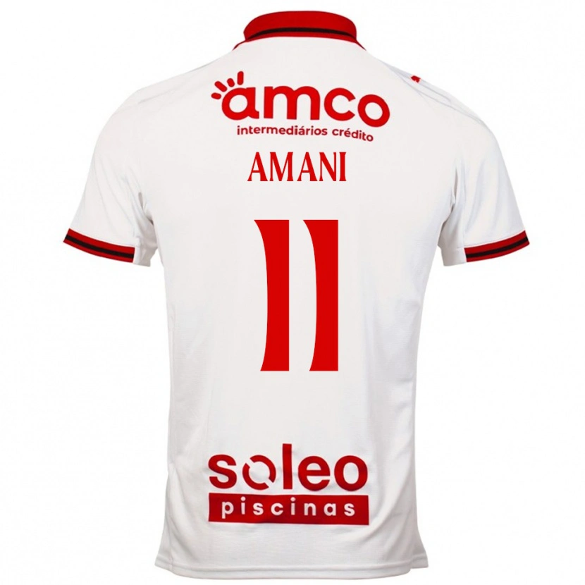 Danxen Criança Camisola Jolina Amani #11 Branco Vermelho Alternativa 2025/26 Camisa