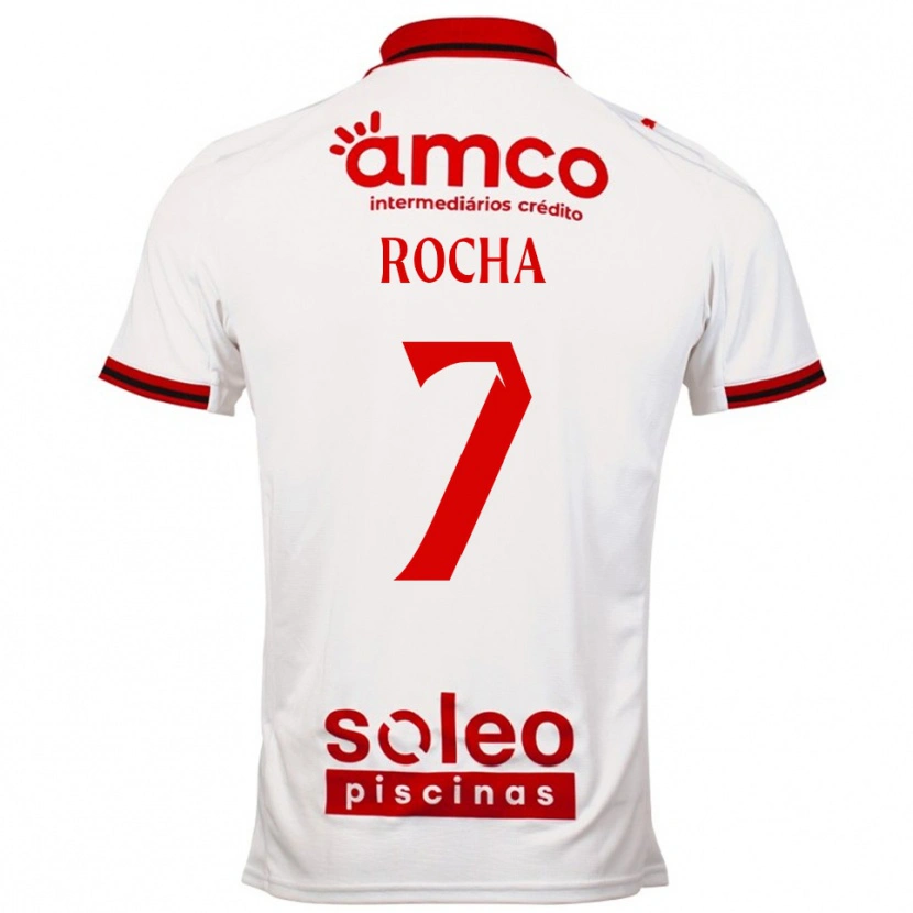 Danxen Criança Camisola Carolina Rocha #7 Branco Vermelho Alternativa 2025/26 Camisa