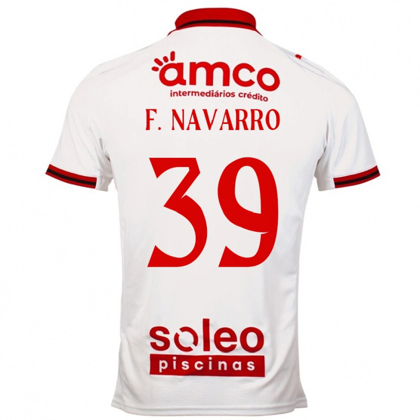 Danxen Criança Camisola Fran Navarro #39 Branco Vermelho Alternativa 2025/26 Camisa